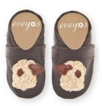 Krabbelschuhe braun mit Schaf