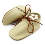 Krabbelschuhe Creme mit Schleife