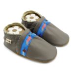 Krabbelschuhe grau mit Dackel