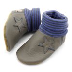 Krabbelschuhe grau mit Stern
