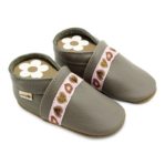 Krabbelschuhe Oktoberfest grau Rosa