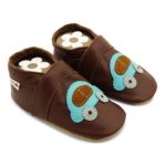 Krabbelschuhe Auto braun