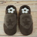 Krabbelschuhe Canvas braun