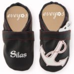 Krabbelschuhe Anker Maritim mit Name