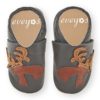 Eveyos Krabbelschuhe, Lederpuschen, Sneaker, Babyschuhe, Lederstrumpf, Moccasins, Mokassin Krabbelschuhe mit Elch