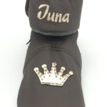 Krabbelschuhe Krone Geburtsgeschenk