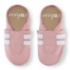Eveyos Krabbelschuhe, Lederpuschen, Sneaker, Babyschuhe, Lederstrumpf, Moccasins, Mokassin Krabbelschuhe Sport rosa