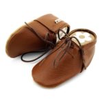 Krabbelschuhe rehbraun mit Schleife