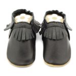 Krabbelschueh MOCCASINS schwarz