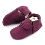 Krabbelschuhe wildleder lila
