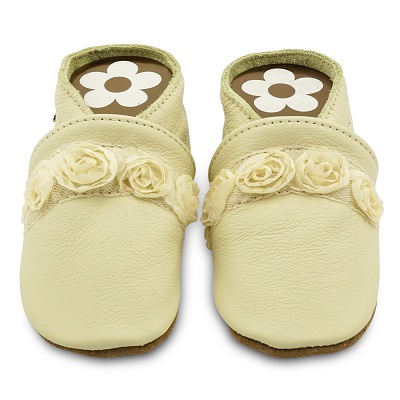Krabbelschuhe Creme Taufe