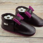 Krabbelschuhe Moccasins mit Schleife