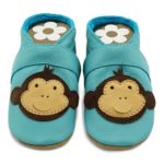 Krabbelschuhe Affe Türkis