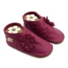 Eveyos Krabbelschuhe, Lederpuschen, Sneaker, Babyschuhe, Lederstrumpf, Moccasins, Mokassin Krabbelschuhe Rharbarber 3 D Blume