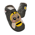 graue schuhe mit biene Krabbelschuhe