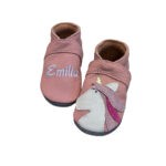 Krabbelschuhe Einhorn personalisieren mit Namen des Kindes